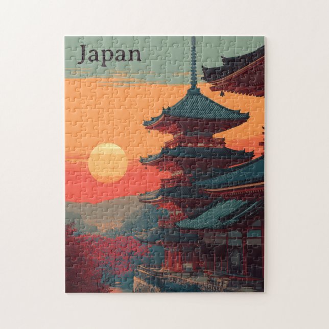 Japan vintage jigsaw puzzle (Vertical)