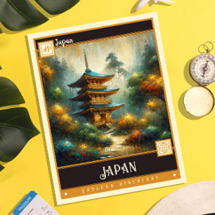 Japan   Vintage Painting Postcard