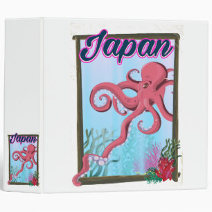 Japan vintage style travel poster binder