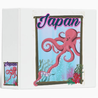 Japan vintage style travel poster binder