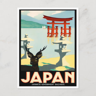 Japan vintage travel postcard