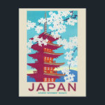 Japan Vintage Travel Poster 1930s Postcard<br><div class="desc">Vintage travel poster from Japan. Published in the 1930s. Please note that our posters are high quality reproductions based on professional, very high resolution scans of the original. Our manual retouching process does not involve the use of filters that remove any original details or texture that you want see in...</div>