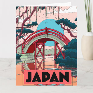 Japan Vintage travel poster Card