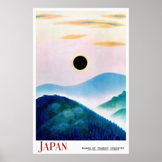 Japan Vintage Travel Poster Restored (Front)