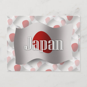 Japan Waving Flag Postcard