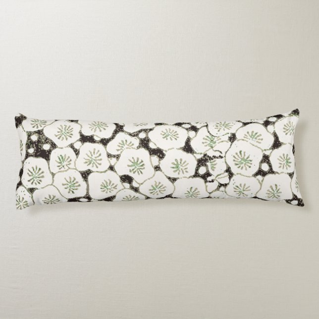 Japan White Flower floral garden Body Pillow (Back)