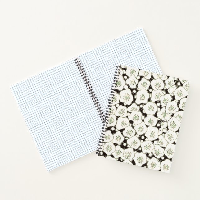 Japan White Flower floral garden Notebook (Inside)
