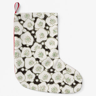 Japan White Flower floral garden Small Christmas Stocking