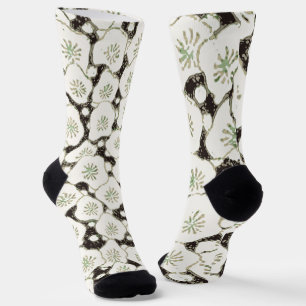 Japan White Flower floral garden Socks