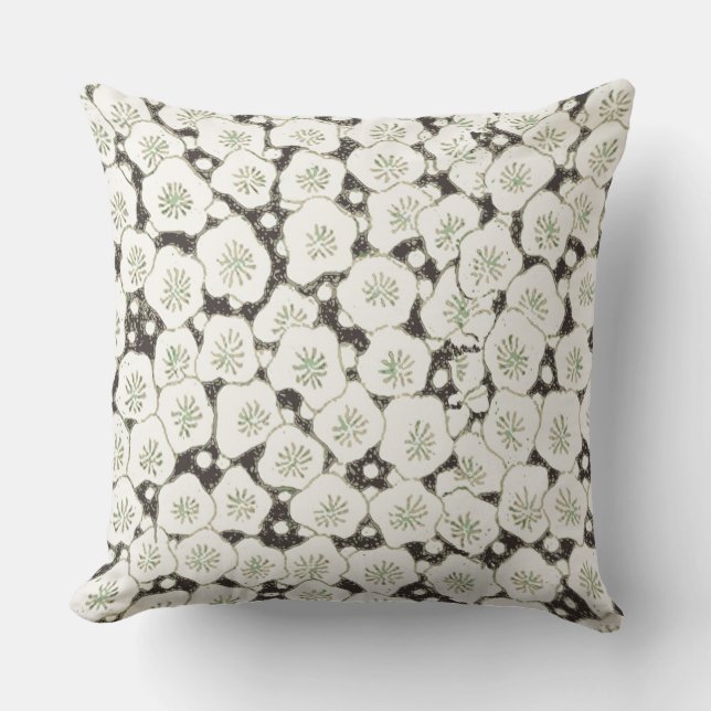 Japan White Flower floral garden Throw Pillow (Front)