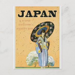 Japan Woman Lady Vintage Travel Postcard