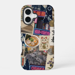 Japancore Collage Japanese Food Culture Art iPhone 16 Case
