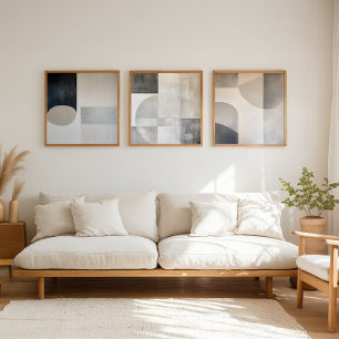 Japandi Abstract Minimalist Neutral Wall Art Set