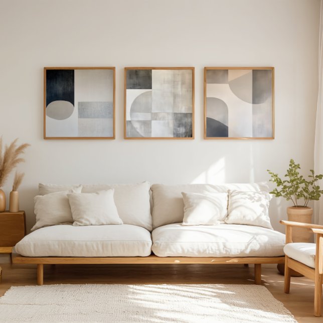 Japandi Abstract Minimalist Neutral Wall Art Set (Créateur téléchargé)