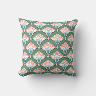 Japandi floral pattern _ Tropical Throw Pillow