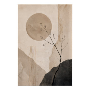 Japandi Landscape Wall Art Poster