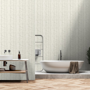 Japandi style light sage herbal elements wallpaper
