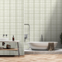 Japandi style sage geometric elements wallpaper