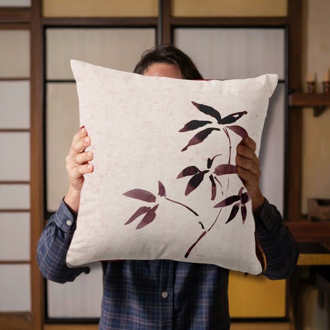 Japandi syle simple modern Japan and Scandi Throw Pillow (Creator Uploaded)