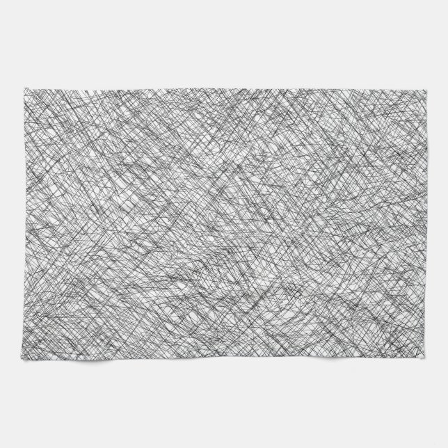 Japandi texture style simple lines scribble kitchen towel (Horizontal)