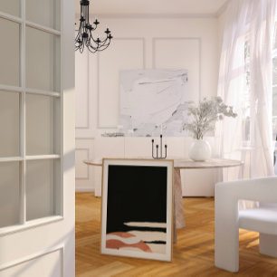 Japandi watercolor abstract print 