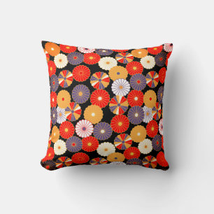 Japanese Abstract Pattern  Throw Pillow