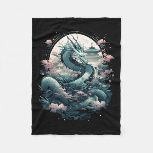Japanese Aesthetic Dragon Japanese Art Japan Tatto Fleece Blanket