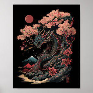 Japanese Aesthetic Dragon Japanese Art Japan Tatto Poster