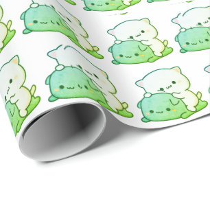 Japanese Aesthetic Kawaii Cat Wrapping Paper
