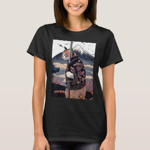 Japanese Aesthetic Sakura Cherry Blossoms samurai  T-Shirt