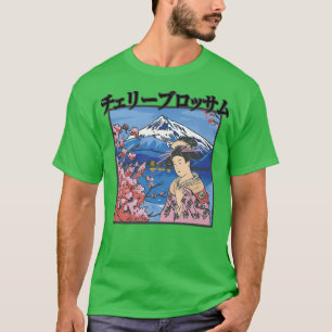 Japanese Aesthetic - Sakura Girl - Cherry Blossom T-Shirt