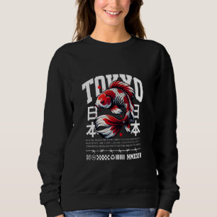 Japanese Aesthetic Vaporwave Sad Eboy Tokyo Koi Fi Sweatshirt