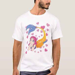 Japanese Aesthetics - Anime Mermaid Girl - Manga O T-Shirt