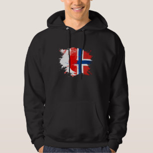 Japanese and Norwegian DNA Heritage Flag Hoodie