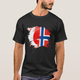 Japanese and Norwegian DNA Heritage Flag T-Shirt