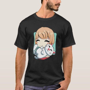 Japanese Anime Girl Cat Kitten Animation Cosplay P T-Shirt