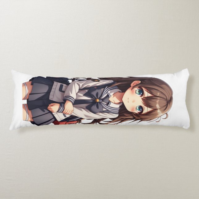 Japanese Anime School Girl Body Pillow (Front)
