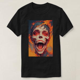 Japanese Anime Titan Attack Skull Fire 01 T-Shirt