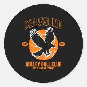 Japanese Anime Volleyball Club Karasunooo High Classic Round Sticker