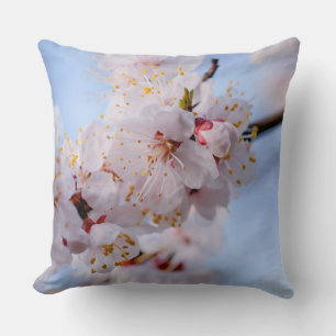 Japanese Apricot Blossom Throw Pillow
