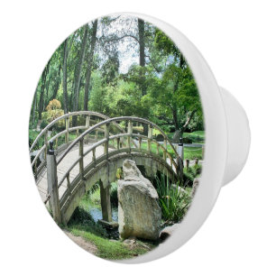 Japanese arch bridge ceramic knob