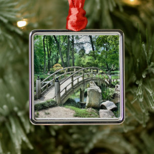 Japanese arch bridge metal ornament
