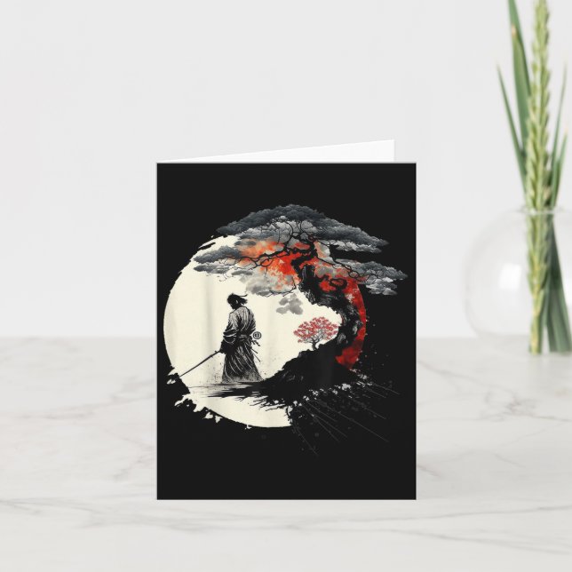 Japanese Art Aikido Tree Of Life Peace Art Of War  Card (Front)