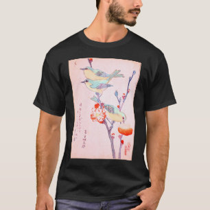 Japanese Art Birds On Cherry Blossom Japanese T-Shirt