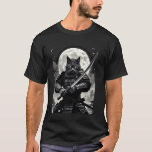 Japanese Art Cats Tee Japan Warrior Retro Cat Samu