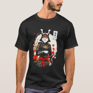 Japanese Art Cats Tee Japan Warrior Retro Cat Samu