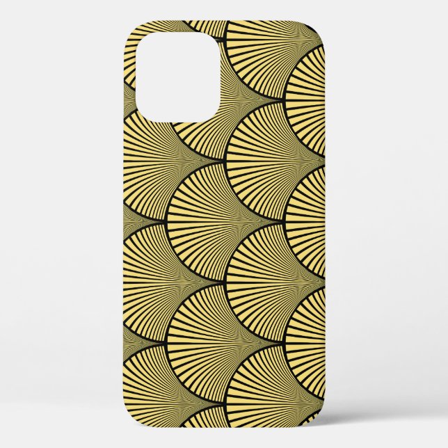 Japanese Art Deco: Black Gold Design Case-Mate iPhone Case (Back)