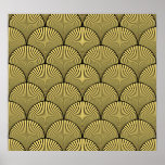 Japanese Art Deco: Black Gold Design Poster<br><div class="desc">Seamless black and gold japanese art deco floral waves pattern Vintage
Japanese art deco waves in an opulent black & gold mix.
Japanese art deco elegance,  black,  and gold unite!
japanese,  deco,  pattern,  floral,  seamless,  abstract,  decor,  fashion,  vintage,  backgrounds,  retro,  wave,  geometric,  luxury,  asian,  fabric,  chinese,  shape,  decoration,  culture</div>