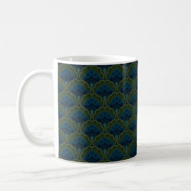 Japanese art deco style_Deep Forest Coffee Mug (Left)