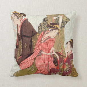 Japanese Art Design Throw Pillows